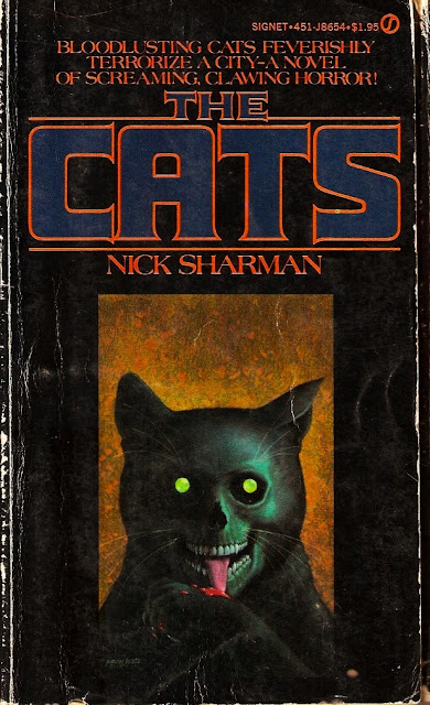 ElderGladePub's tweet image. The book cover art of CATS by Nick Sharman is wonderfully creepy, and might be enough to get it on the TRL.

Good back story here 👇 by @toomuchhorror
toomuchhorrorfiction.blogspot.com/2023/02/the-ca…
#booktwt