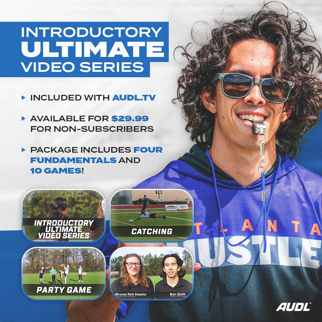 Learn the fundamentals of the sport from the pros in a first-of-its-kind instructional video series! 

Hosted by current <a href="/atlantahustle/">Atlanta Hustle</a> players Matt Smith and Justin Burnett, who are joined by Hall of Famer Miranda Knowles to teach basics

Full article: theaudl.com/league/news/20…