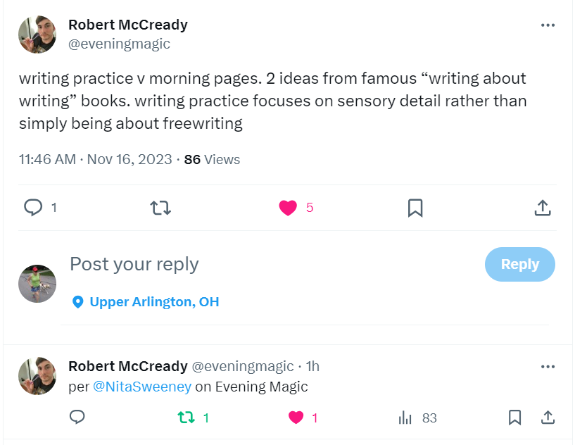 NitaSweeney's tweet image. Thank you @eveningmagic for sharing this. #writingpractice #morningpages