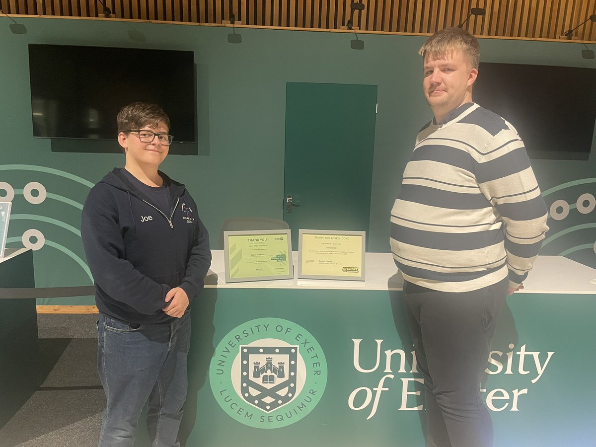 On Monday I went down to <a href="/ExeUniFirstAid/">Exeter Uni First Aid</a> to present Joe &amp; the unit 2 certificates to say thank you for all their hard work during Restart A Heart Week. But also congratulations to them as they won the <a href="/SJA_Students/">SJA Student Volunteering</a> fundraising competition! #SJAStudents