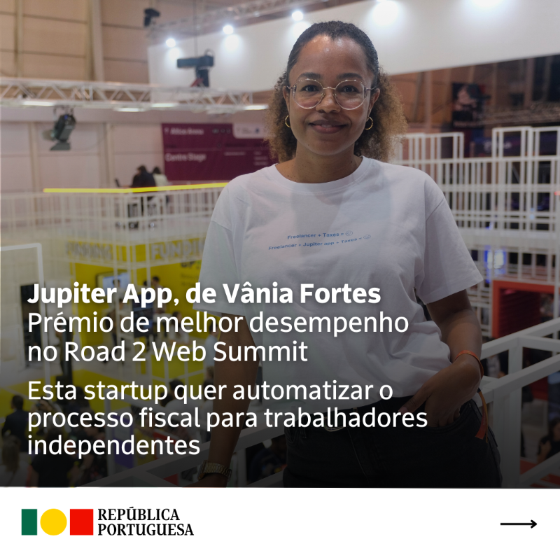 govpt's tweet photo. A #Road2WebSummit รฉ uma iniciativa promovida pela @StartupPortugal. De entre 115 empresas nacionais a concurso, #Ethiack, #JupiterApp e #Actif distinguiram-se como a mais promissora, a com melhor desempenho e aquela com maior impacto social, respetivamente.
#WebSummit2023