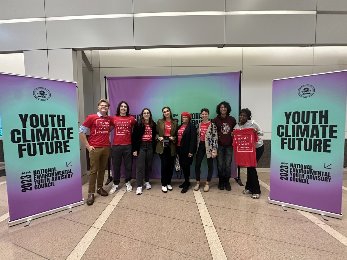 CleanAirMoms's tweet photo. Moms are in Washington, D.C. with @EPA to celebrate the launch of the agency's first-ever National Environmental Youth Advisory Council (#NEYAC)! Tune into the livestream at 1:30 PM ET: https://t.co/ah4GvS00oP https://t.co/sz2GHFSdrF