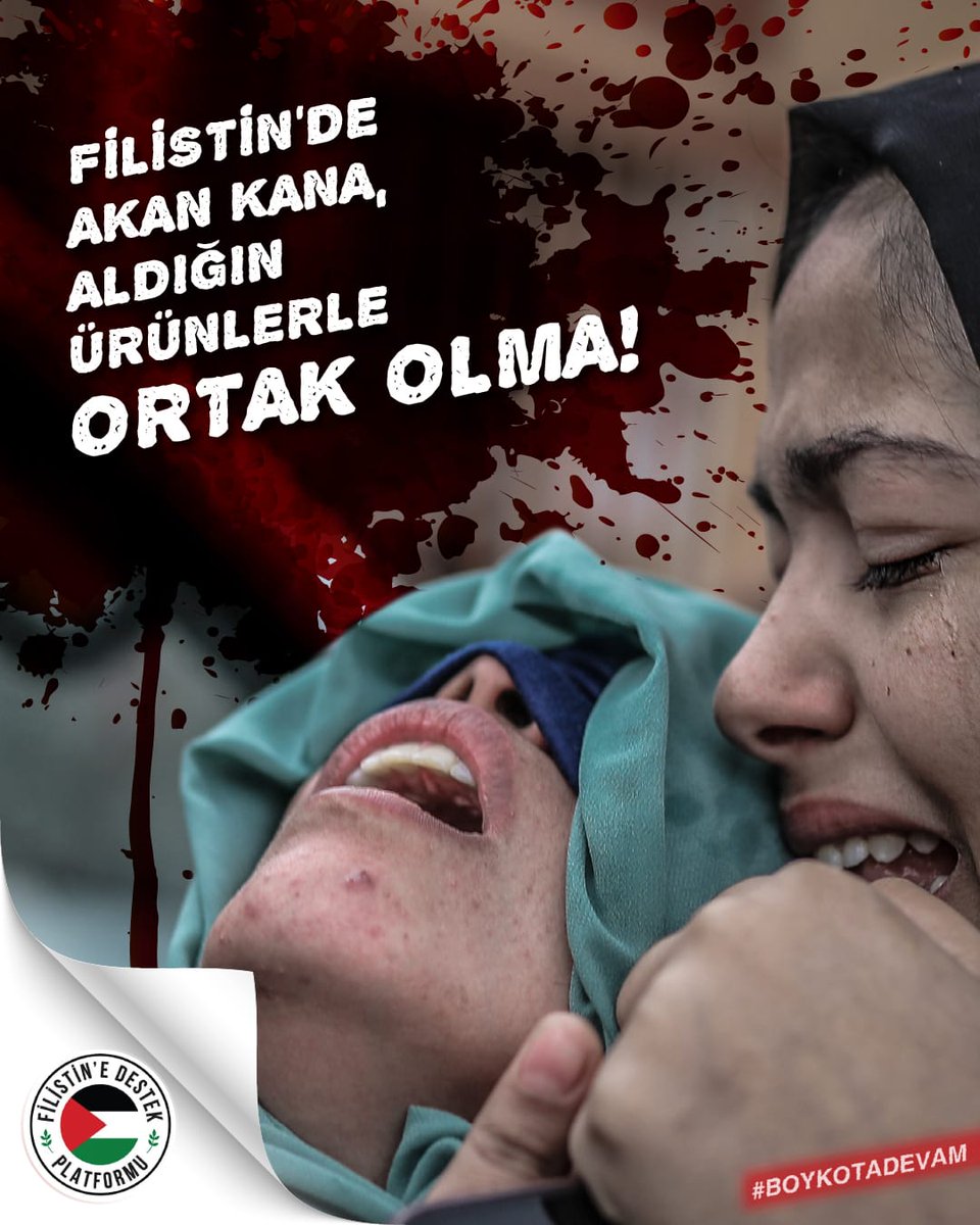aliucar6565's tweet photo. Filistin'de akan kana, aldığın ürünlerle ortak olma!

#BoykotaDevam https://t.co/T8xxnv2coF