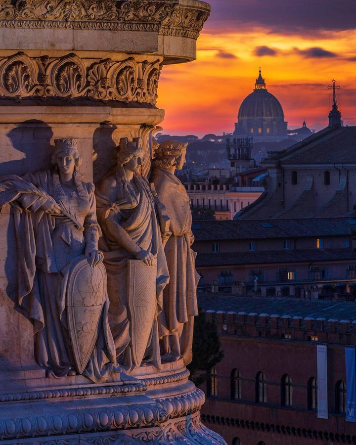 Spectacular view of Rome, Italy