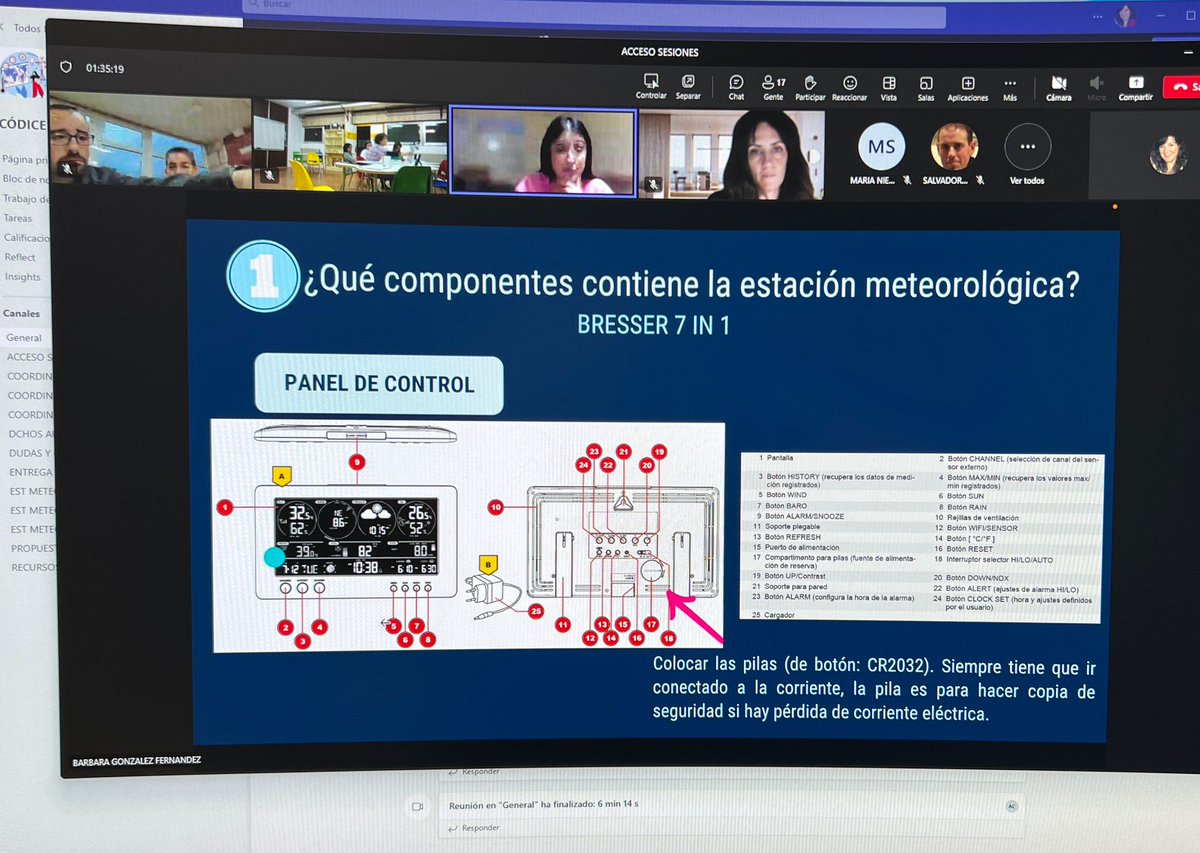 1️⃣ Sesión 'CoDiCe TIC: Situaciones de aprendizaje con estaciones meteorológicas' con <a href="/KleinBarbaraa/">Bárbara González Fernández</a> 

💨 🌡️📈 Configuración y primeros pasos con la estación.

#tiCyL
#formaciónCyL 
#CompDigEdu_CyL
