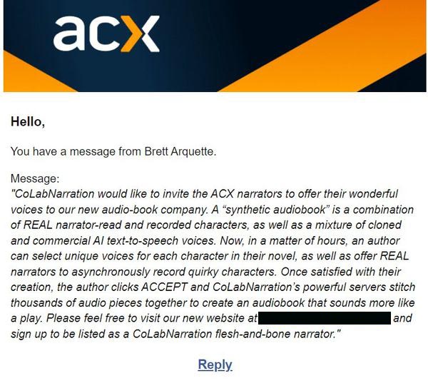 So @amazonkdp doing a synthetic voice audio beta test...opened the door for AI audio scammers to splice human and AI audiobooks to get their books onto Audible. Can we even trust audiobook samples now? #AIgrifter #humanvoiceonly #writingcommunity #beware #audiobooklovers