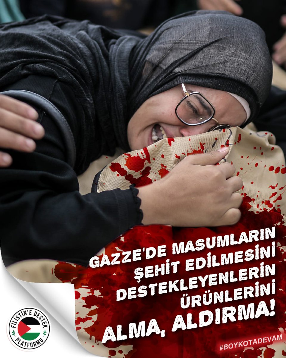 Zalime karşı mazlumun sesi ol

Zalim İsrail’in soykırımlarına dur demek, mazlum Filistin halkının sesi olmak için İsrail ürünlerini alma, aldırma.  

#BoykotaDevam