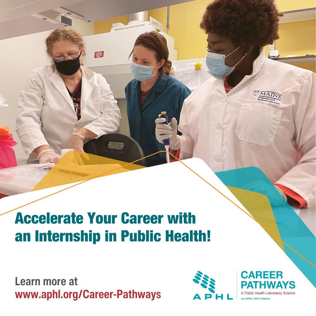 Visit us at #ABRCMS2023 to learn about the #APHLFellowship and #APHLInternship programs. The deadline to apply for a public health laboratory internship is December 4th. Apply today at buff.ly/3MIu3un. @ABRCMS