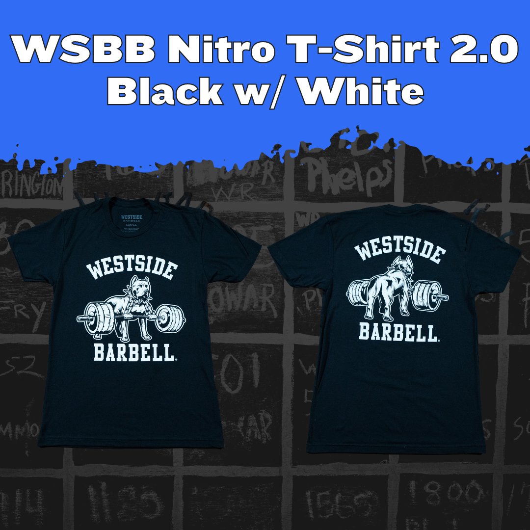 🔥 New product drop!🔥 Nitro T-Shirt 2.0 We’re also offering it at 25% off just for the holidays. bit.ly/46naTkC #westsidebarbell #conjugate #merch #blackfriday