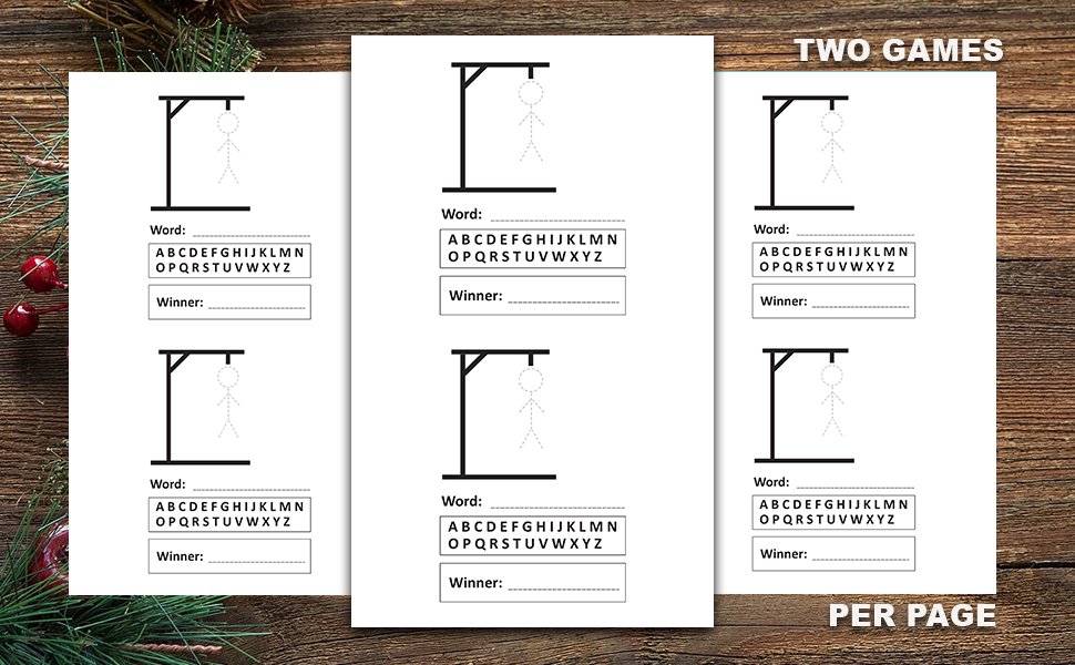 #Hangman Game Book For Adults And Kids: Big Book Of 200 Hang Man Puzzles, Classic 2 Player Word Guessing Joy For All Ages, Two Games Per Page.

amazon.com/dp/B0CN3R3CDN

#hangman #puzzle #puzzlebook #game #hiddenword #word #wordguessing #vocabulary #educational #entertaining