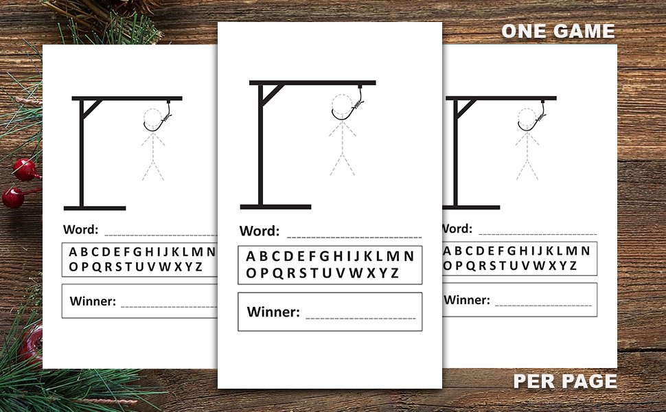 #Hangman Puzzle For Kids Two Player Game: Big Book Of 100 Word Guessing Puzzles, Uncover Hidden Words And Conquer, One Large Size Games Per Page.

amazon.com/dp/B0CN1HN718

#hangman #puzzle #puzzlebook #game #hiddenword #word #wordguessing #vocabulary #educational #entertaining