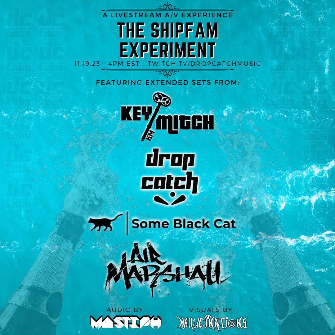 Sunday is Labs day.

Cant wait to see the boys <a href="/airmarshall33/">Air Marshall aka catdaddymarsh</a> @KeyMitch and some black cat.

Its a midwest shipfam affair but also a Sunday. How much champagne is appropriate? 

Twitch.tv/dropcatchmusic