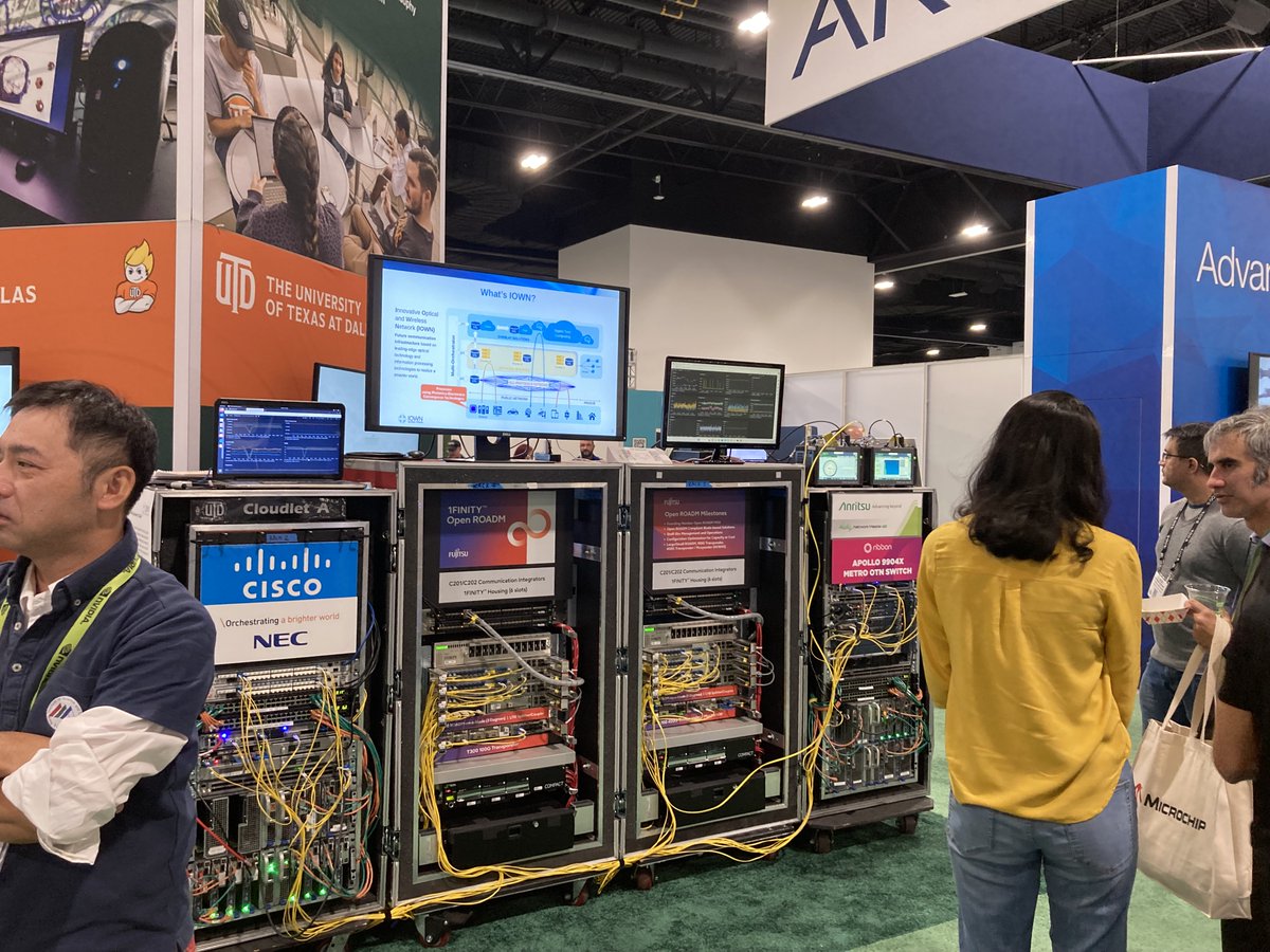 Anritsu's tweet image. We’d like to thank everyone who took the time to meet our team at #SC23, as well as @UT_Dallas for collaborating with us to exhibit our end-to-end test system for #OpenROADM! 
 
Learn more about the exhibit: bit.ly/3QF01Jd

#Ethernet #400GbE #400G #400GZR @Supercomputing