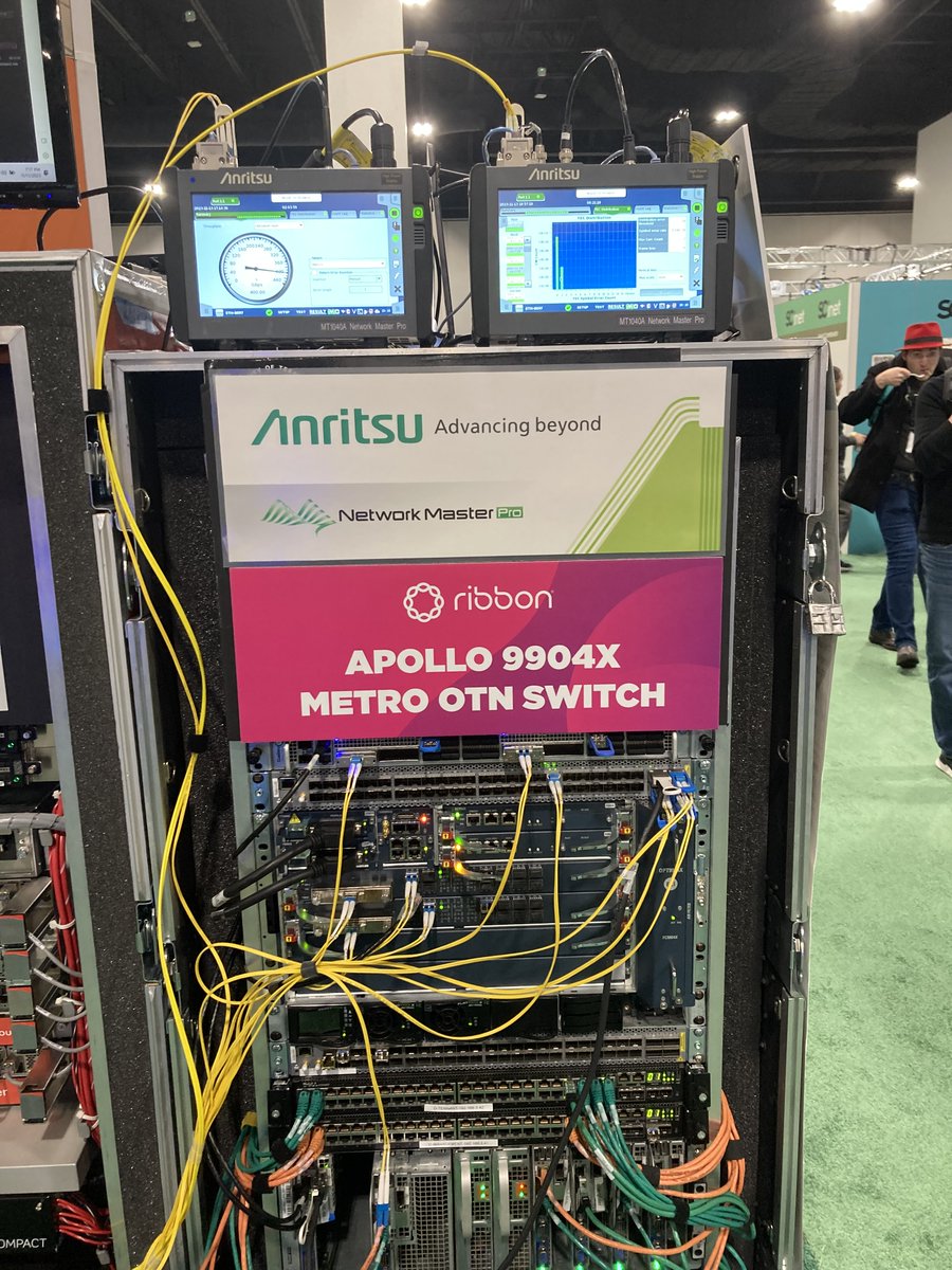 Anritsu's tweet image. We’d like to thank everyone who took the time to meet our team at #SC23, as well as @UT_Dallas for collaborating with us to exhibit our end-to-end test system for #OpenROADM! 
 
Learn more about the exhibit: bit.ly/3QF01Jd

#Ethernet #400GbE #400G #400GZR @Supercomputing