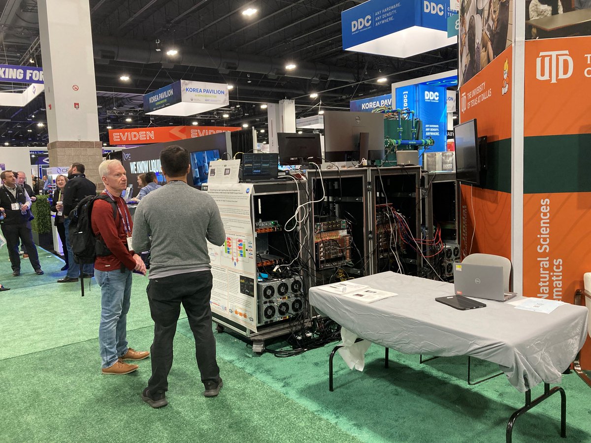 Anritsu's tweet image. We’d like to thank everyone who took the time to meet our team at #SC23, as well as @UT_Dallas for collaborating with us to exhibit our end-to-end test system for #OpenROADM! 
 
Learn more about the exhibit: bit.ly/3QF01Jd

#Ethernet #400GbE #400G #400GZR @Supercomputing