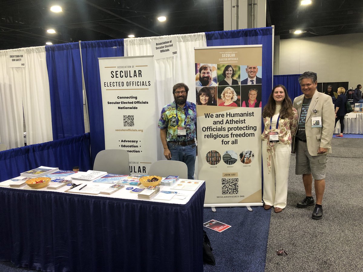 SarahMLevin's tweet image. Proud to be representing our community with @SecularElected  at @leagueofcities! We’ve already signed up new members and had awesome conversations about religious freedom &amp;amp; inclusion of secular folks with religious legislators who share our values. Say hi tomorrow at booth 1141!