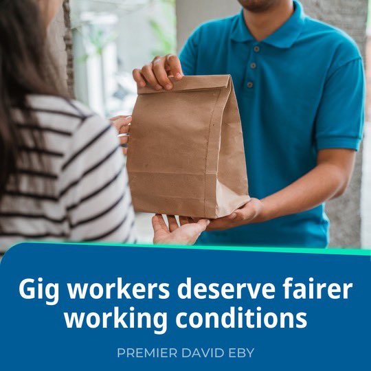 Ride-hail drivers and food delivery workers provide important services and they deserve basic protections & fair working conditions. We’re improving standards for gig economy workers, starting with app-based ride-hail and food-delivery workers. Learn more: gov.bc.ca/GigWorkers