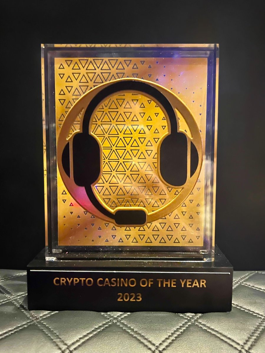 gamdom's tweet photo. We are thrilled to announce that Gamdom has been awarded the prestigious title of "Crypto Casino of the Year 2023" at Sigma! 

This achievement wouldn't be possible without our incredible community of players. Thank you for your trust and support! 🥂💚