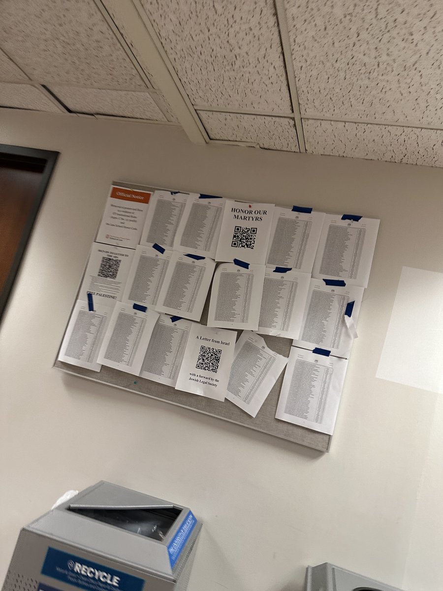 SamJefferson__'s tweet photo. This is a perfect example of how quickly things can spiral without follow up or greater context. Listen to the video. Hear what is said. Then look at these pictures. The flyers are still up, distributed throughout the school in main corridors and at entrances. https://t.co/UWxwPGDw3J