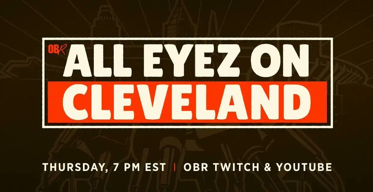 GET LOCKED IN! @AllEyezOnCle starts in ONE HOUR! @wardonsports welcomes in special guest @casey_kinnamon to talk Browns-Steelers and how the Browns approach the game with DTR at QB. Tune in at 7pm #DawgPound! Twitch: buff.ly/3V9ZZKN YouTube: buff.ly/3Q0KXTS