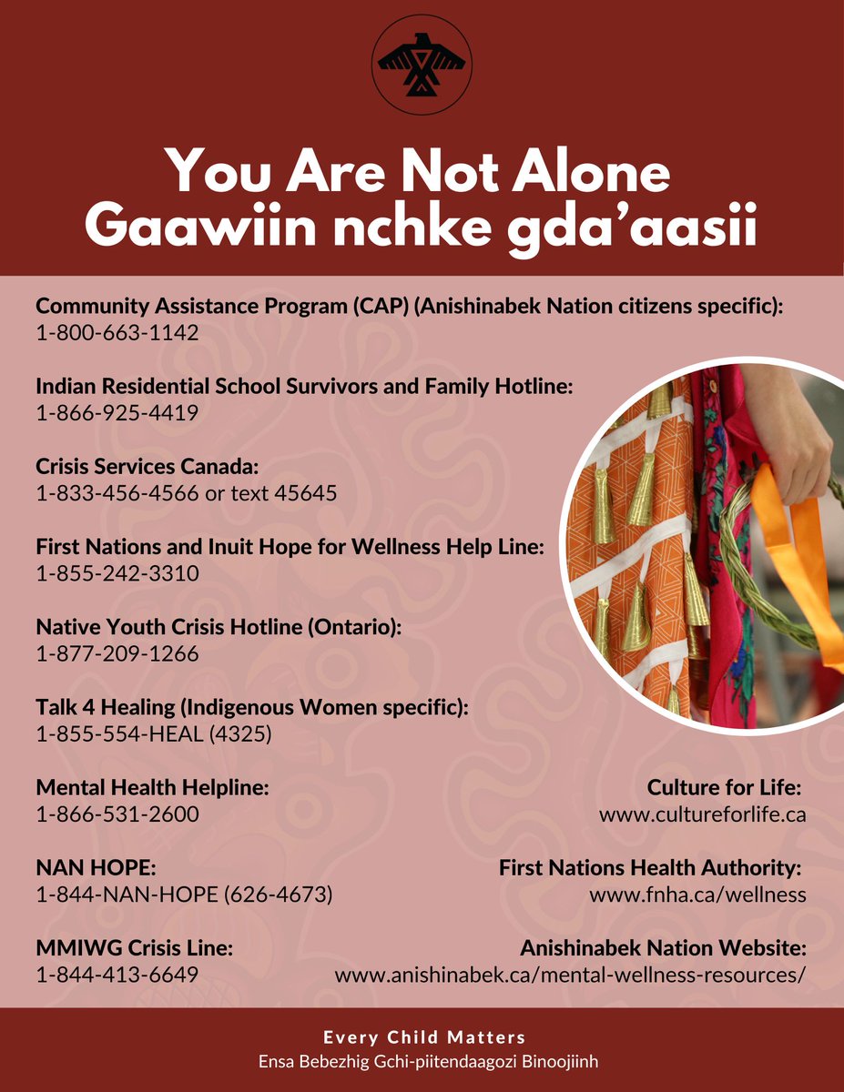 RT @AnishNation: You Are Not Alone - Gaawiin Nchke Gda'aasii Help us help others by sharing this list of helpful resources for anyone struggling or in crisis. #MentalHealth #MentalHealthMatters