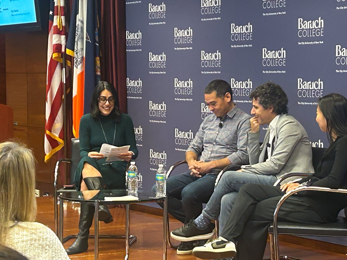 BaruchCollege's tweet photo. 👏Thank you to all who joined us at the "Data-Driven Brands in the Age of AI" conference!🎤💬

The conference welcomed industry leaders from @CorralData, @readysetrocket, @Pfizer, @AMNH, @MLS, @philoTV, and @ValiaVentures to explore AI's impact on data strategy at @Baruch_Zicklin https://t.co/Bneqcozyk0