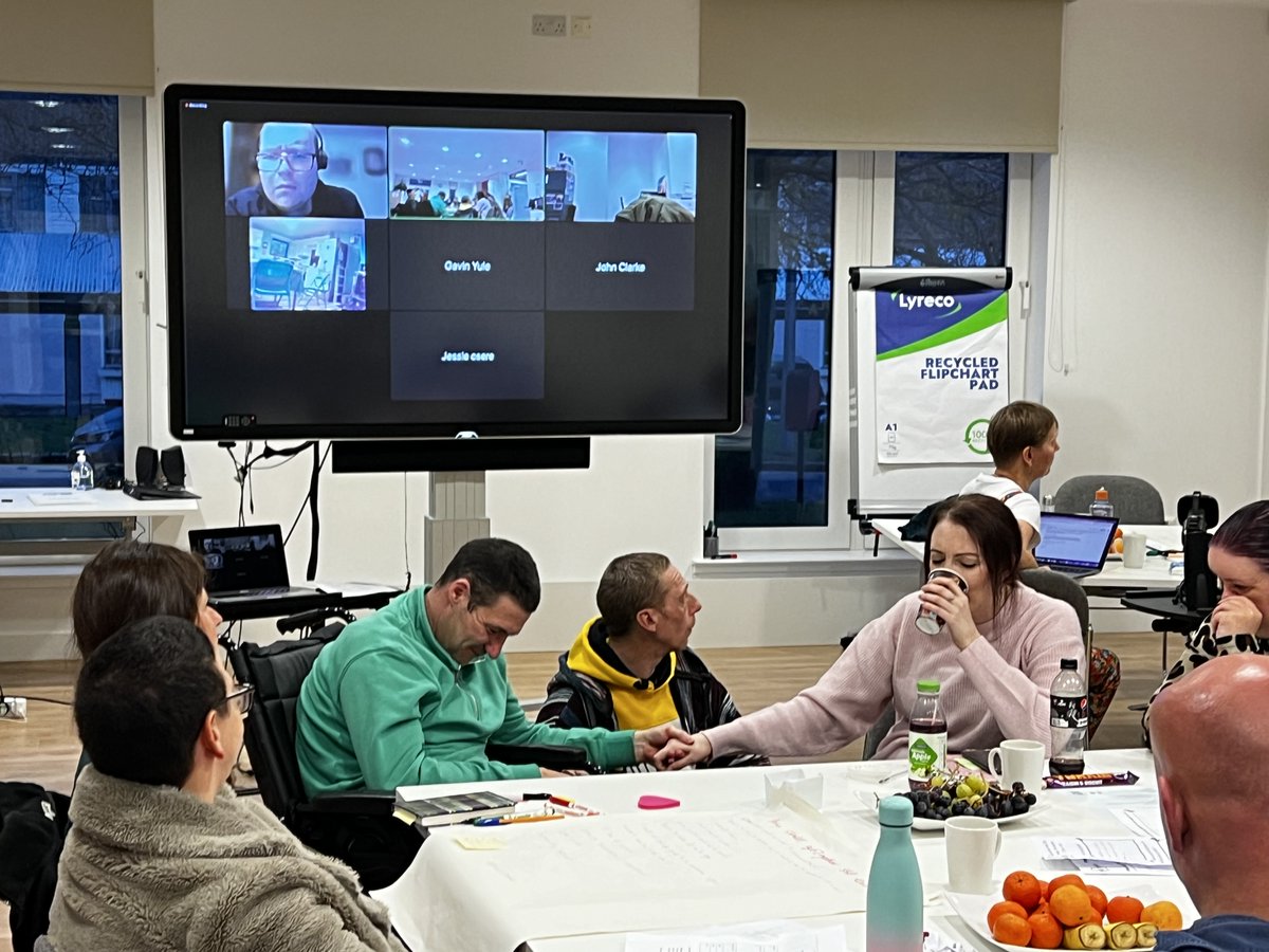 get2getheredin's tweet photo. Future is looking good! Our Steering Group AWAY DAY yestreday, was a productive and engaging experience. Kudos to all our members for leading the way. 🗒️💡

#get2gether #SteeringGroup #success #hybridevent #DisabilityInclusion 

@InspInclusion @TNLComFundScot @RobertsonTrust https://t.co/hJbI9sU9fP