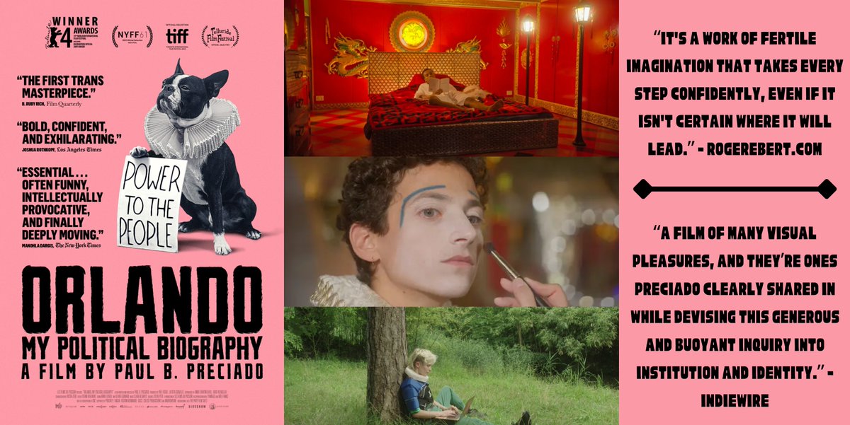 On Fri. see ORLANDO MY POLITICAL BIOGRAPHY. Taking Virginia Woolf’s novel as a starting point, this is a personal essay, historical analysis, and social manifesto which is 'funny, intellectually provocative, & finally, deeply moving.' @nytimes 🎟️ laem.ly/3q8cnjz #laemmle
