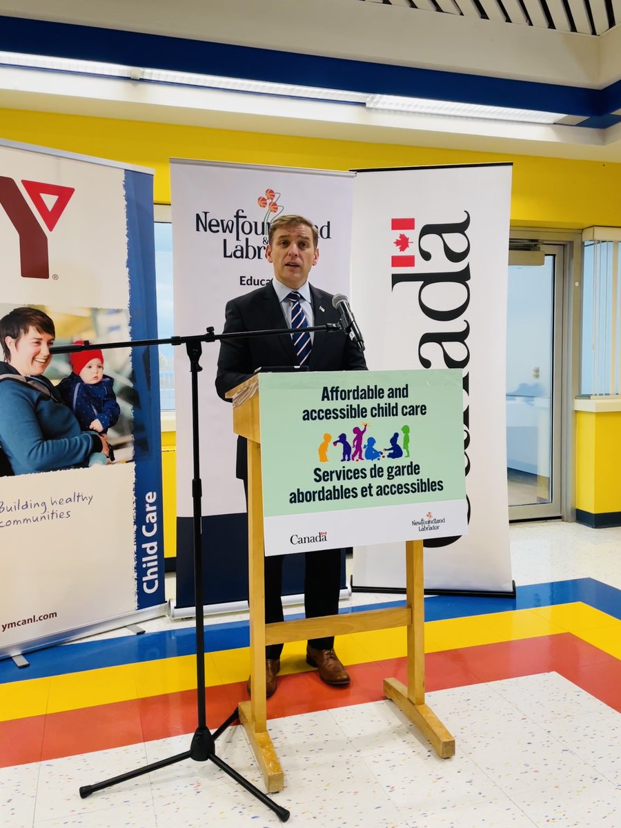 FureyAndrew's tweet image. We are excited to add 160 affordable child care spaces for health care professionals in St. John’s, Corner Brook, and Bonavista. 

As we continue creating more $10/day spaces, we know this will help NL Health Services professionals - particularly in re-entering the workforce.