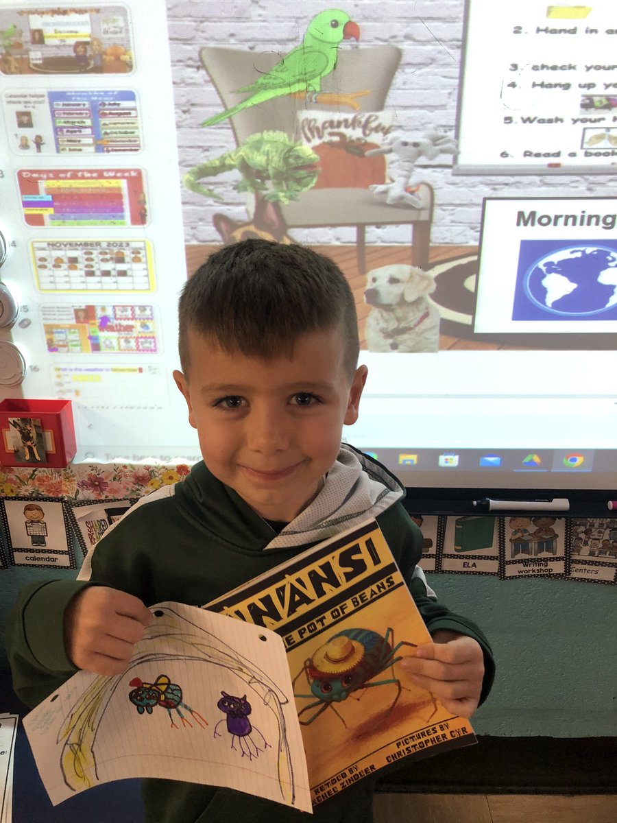 This learner was super #MineolaProud  to share his creation of the characters and setting  from our  first Geode! <a href="/MeadowDriveElem/">Meadow Drive School</a> <a href="/PeterLoria1/">Peter Loria</a> <a href="/loria_stephanie/">stephanie Loria</a>