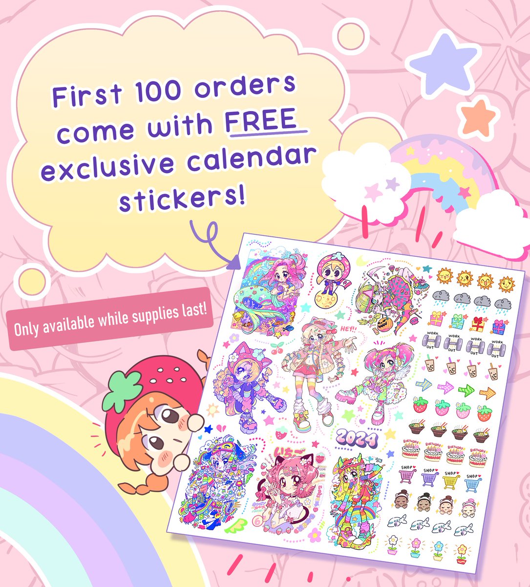 First 100 orders will receive FREE clear planner stickers!