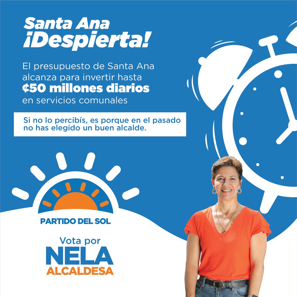 PartidoSol's tweet photo. #SantaAnaMereceMás
Seamos parte del cambio que Santa Ana merece. Votemos por Nela Lobo, la alcaldesa que Santa Ana necesita. 💯

Votemos el próximo 04 de febrero por el Partido del Sol. ✅

#Partidodelsol #SantaAna #RioOro #Salitral #Uruca #NelaLobo #EleccionesCantonales #TSE https://t.co/t8i546jjrf