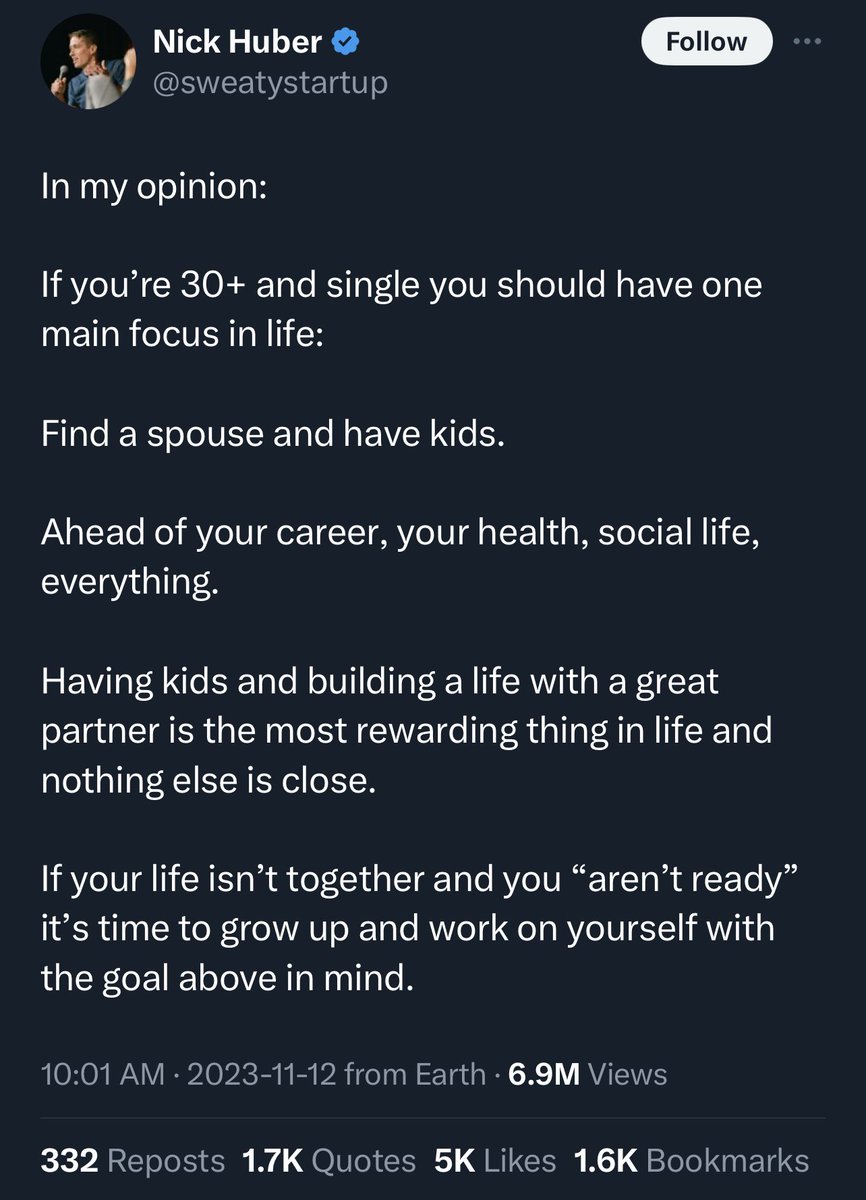 In my opinion:

If you’re 30+ you should have one main focus:

Dressing up as a weird little guy with your friends. 

Ahead of your career, your health, social life, everything. 

Dressing up as a weird little guy is the most rewarding thing in life and nothing else is even close