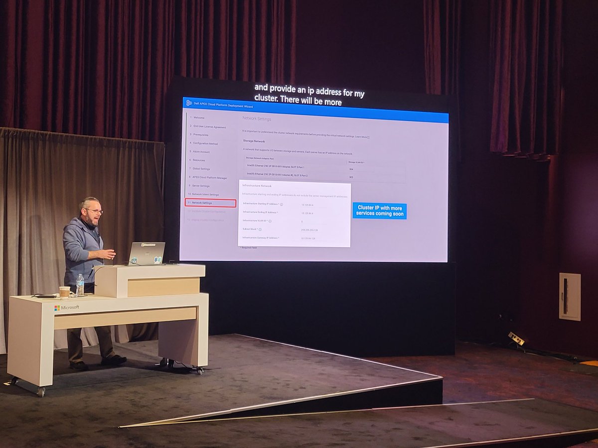 <a href="/Evolving_Techie/">Michael Lamia</a> dropping knowledge greatness for Dell APEX Cloud Platform for Azure. #msignite