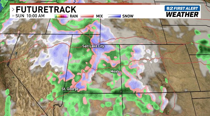 Sunday will be very wet here in Utah. Snow levels will start around 7500ft in the morning and could drop to 4500ft by Sunday afternoon. Stay tuned! #utwx