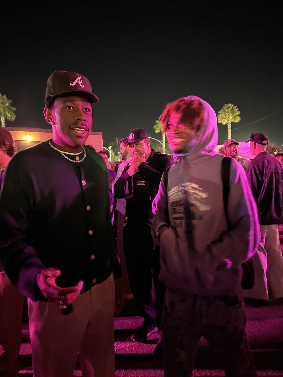 PigsAndPlans's tweet photo. redveil and Tyler, The Creator meeting for the first time @CampFlogGnaw 🏕️ https://t.co/kPISEW7rKV