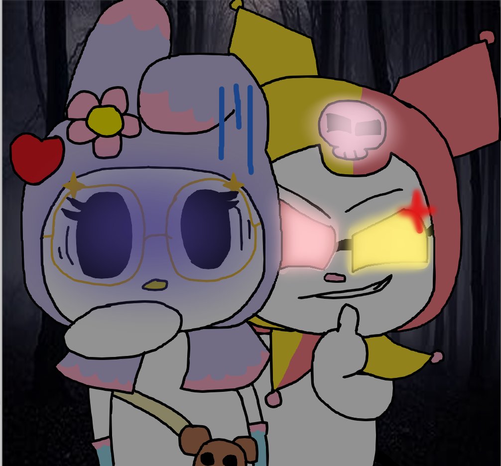 RabbitAndroid's tweet photo. the multiversal rival of Kuromi Spamton is Cotton Candy Melody, an universe of My Melo being a Queen for had save Mariland from Kuromi

she's as My Melo, sweet and caring and ignorant (without bad intentions) at times https://t.co/yrbID2gPTe