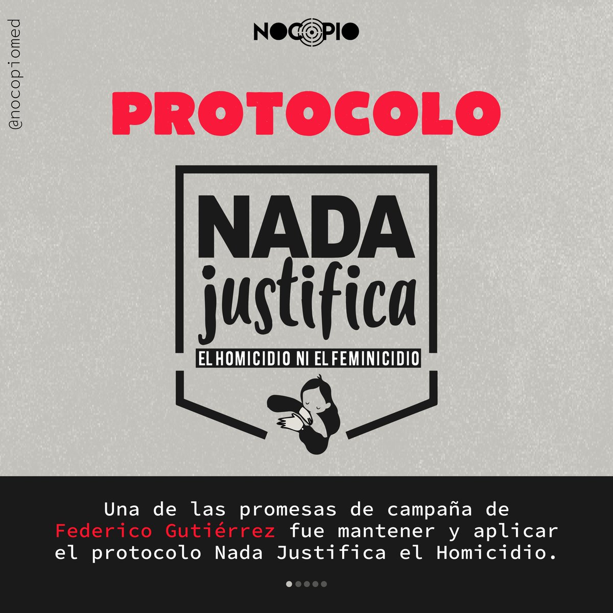 NoCopioMed's tweet photo. Una de las promesas del alcalde electo @FicoGutierrez, es mantener y aplicar el protocolo Nada Justifica el Homicidio. #NoCopio estará con los ojos encima de su nueva administración y en la inclusión de este protocolo. 

Abrimos hilo 🧵👇(1-3) https://t.co/sDpKyvjK4v