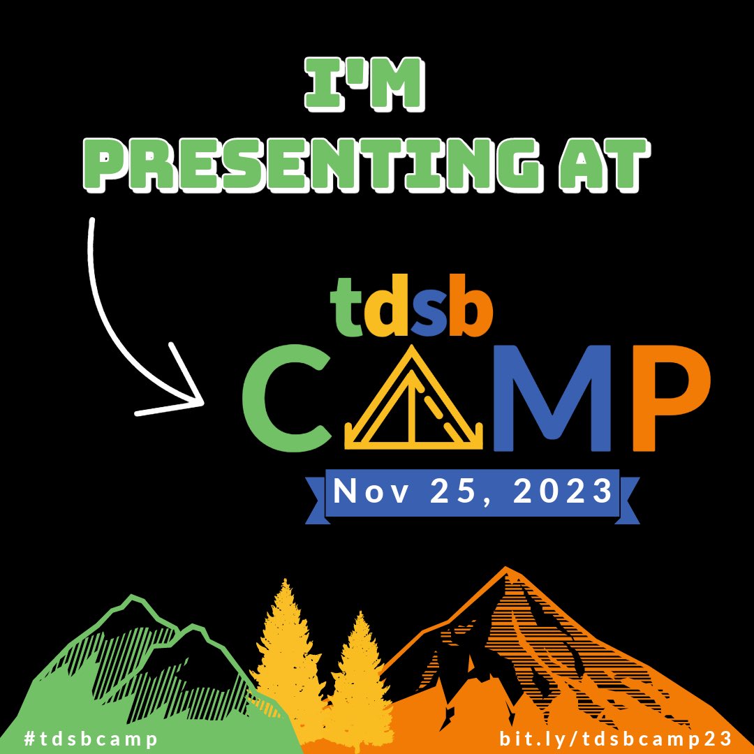 TDSB educators, come join me @ TDSB Camp Nov 25 at my session “Book Creator: Creativity, Collaboration, Connection & Convenience”. More info about registration & sessions @ bit.ly/tdsbcamp23 @BookCreatorApp #tdsbCamp