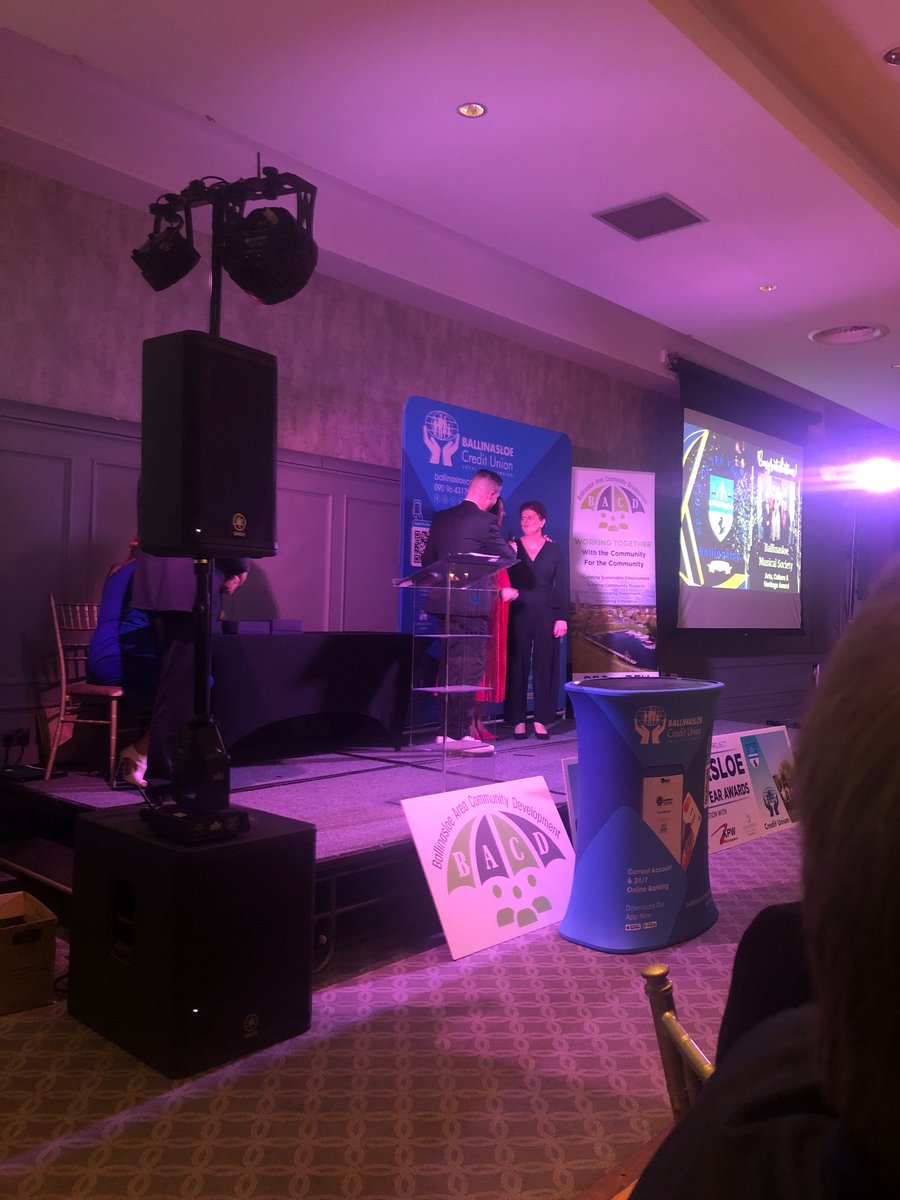 galwayruraldev's tweet photo. Brilliant evening at the Ballinasloe People of the Year Awards at the Shearwater. Take a bow @LynDonnelly1 and the @BallinasloeLife #BACD team for organising a very special event. #Ballinasloe #LocalHeroes #Community https://t.co/Az3LS8BNJg