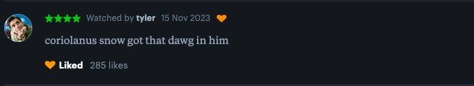 FILMERSTELLAR's tweet photo. some of my favourite spoiler free reviews for the hunger games: the ballad of songbirds &amp; snakes https://t.co/m6OOlJvNCW