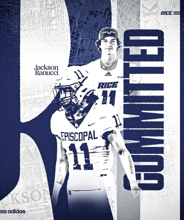 #AGTG I am proud to announce that after a great conversation with @mbloom11, I have been offered a PWO and have committed to @RiceFootball. Thank you to all my coaches and teammates who pushed me every day. #RFND @CoachLeisz @CoachDanCasey @R_Bates7 @HollandHBFit @EHSSports…