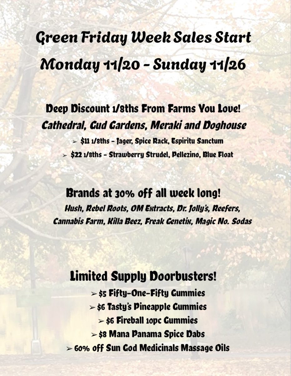 thecdcpdx's tweet photo. Green Friday deals are in! 
#GreenFriday #BlackFriday #TheCDC #PDX #ComeSayHigh #Sales #Portland #Dispensary https://t.co/q6IdmGvb3b
