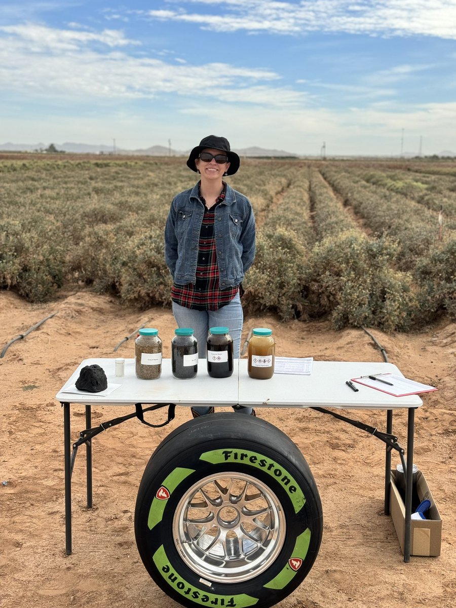 DebankurSanyal's tweet photo. We showcased our research on the #ClimateSmart crop #Guayule during the #FarmersFieldDay at Maricopa Agricultural Center. Guayule is low water-use, natural rubber producing crop that contribute to several #ecosystem services.
#HealthyDesertSoilInitiative
#UASoilHealthExtension https://t.co/LwJ70w5GpS