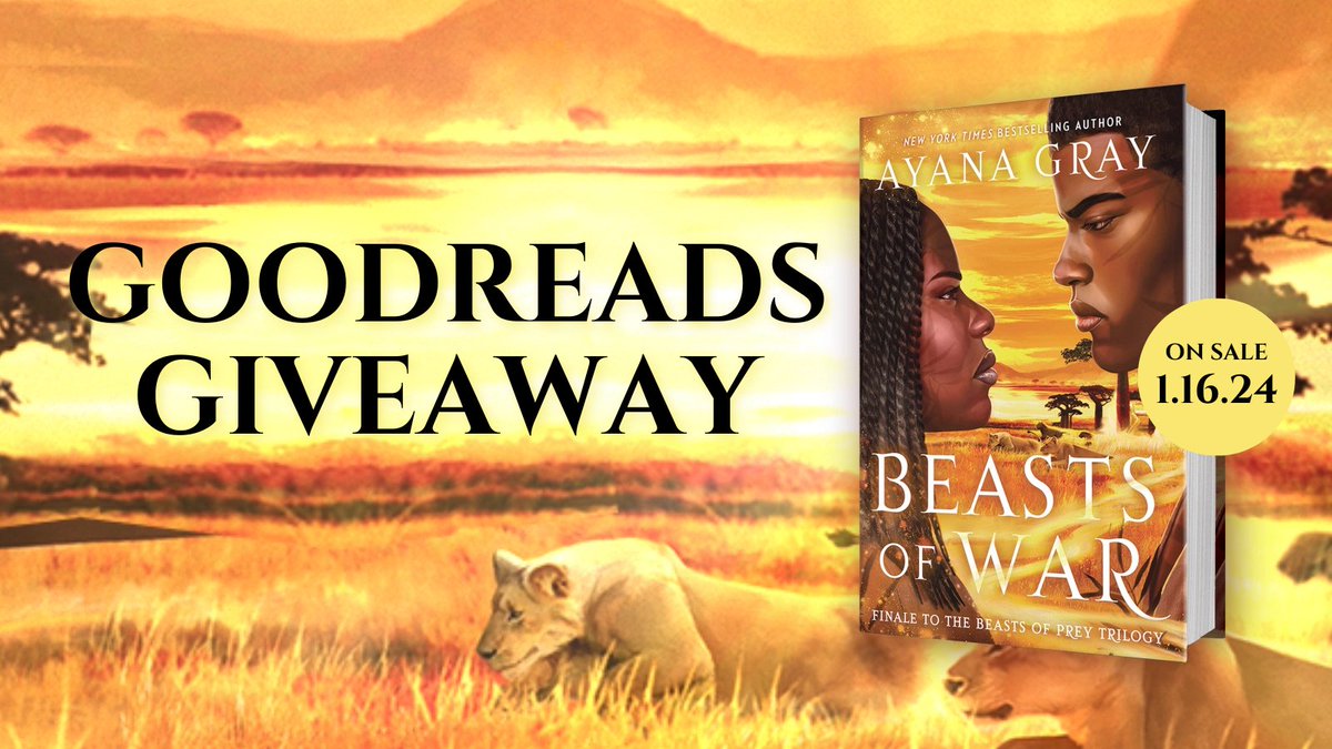 PenguinTeen's tweet image. Enter to win a copy of the epic series finale #BeastsofWar, by New York Times bestselling author @AyanaGray!

To enter: goodreads.com/giveaway/show/…