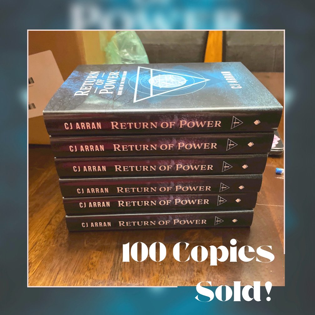 authorcjarran's tweet photo. IT IS OFFICIAL! There has been 100 copies sold of Return of Power!!! 

This is a huge milestone and a step in the right direction. Thank you to all who have done their part in this accomplishment. Much love to you all! 

•

#100copies #100copiessold #returnofpower #indieauthor https://t.co/30ePk9WC9I