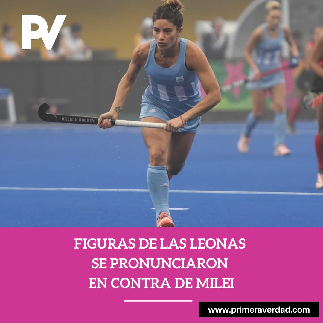 PrimeraVerdad's tweet photo. 🏑 #Leonas: “Porque soy deportista y sin el Estado nacional no podría haber representado nunca a mi país…”, entre otras cosas escribió en un comunicado Victoria Granatto, figura de la Selección Argentina.
#Noticias  #MileiNO #Balotage2023 

👉 https://t.co/600E5VoDaM https://t.co/mM7FDC8Viz