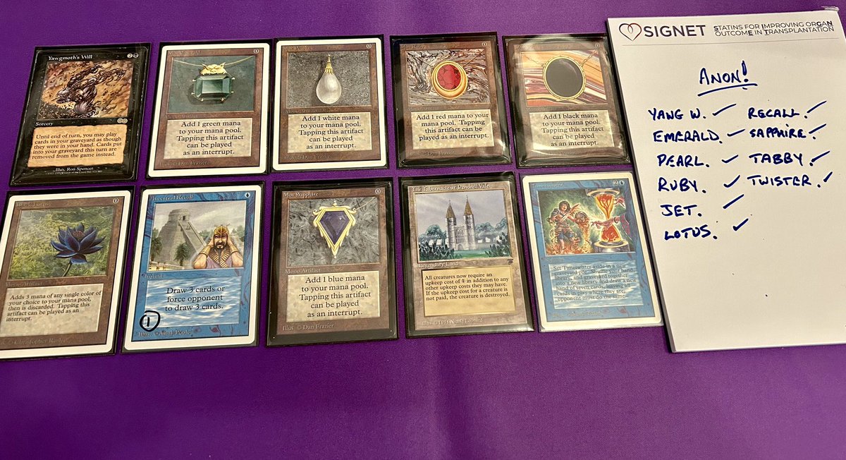 I don’t play Vintage these days, but I’m excited and happy to let my cards breath and get some freedom from the book they sit in all year round.  An Italian, German, Scotsman and dare I say, an Englishman❤️, will enjoy these in Prague, on Sunday. 
See you all tomorrow 🇨🇿🇮🇹🏴󠁧󠁢󠁳󠁣󠁴󠁿 🇩🇪