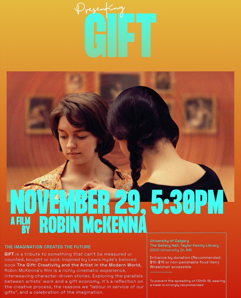 To begin moving into the holiday spirit, our next screening will be the 2018 documentary, GIFT. The film travels the world to ask why we gift, and how gifting is more than just an exchange.

The event takes place at 5:30pm on Nov. 29 in the Gallery Hall of TFDL.