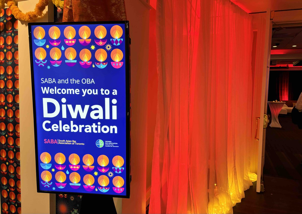We’re delighted to celebrate Diwali and Bandi Chhor Divas this evening in partnership with the Ontario Bar Association. Thank you to all of our attendees for joining us!